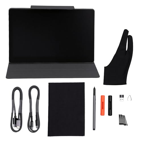 Sxhlseller P120T グラフィック描画タブレット、タッチコントロール付き 11.6 インチモニター、16384 圧力レベル、バッテリー不要のスタイラス、デザイン指導用の 10 ペン先 Sxhlsdfmuo30qjn