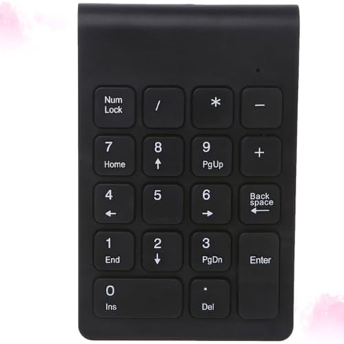 SECFOU USB電源対応の黒色ミニキーボード 快適なキー操作ABS素材採用耐久性 ノートパソコンやコンピューターに最適 アウトドアや旅行にも便利なテンキーパッド 17TS825
