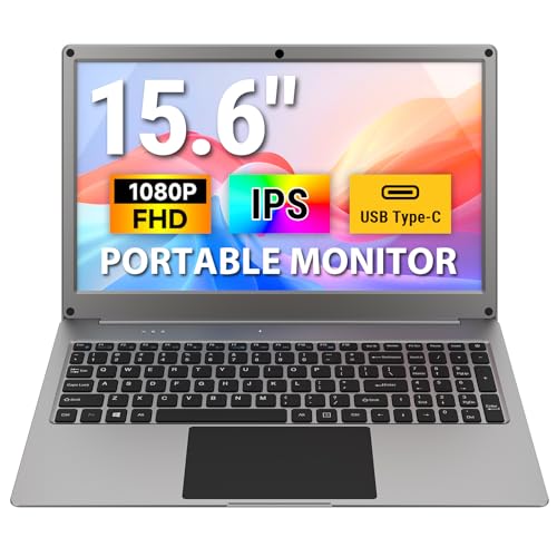Elecrow 15.6インチ ポータブルモニター キーボード付き Lapdock 1080P FHD IPSディスプレイ 内蔵バッテリー付き USB C 外付けコンピューターモニター Raspberry Pi、電話、Mini PC、Mac、ゲームコンソールに対応 15.6 Inch CrowView Note