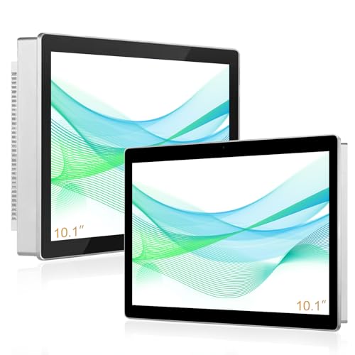 Senisway 10.1インチ アルミフラット埋め込み型産業用タッチスクリーンモニター、HDMI/VGA/DVIインターフェース、静電容量式タッチスクリーンモニター、10点タッチ、IP65防水、1280 x 800 @ 60Hz SW-AP-101