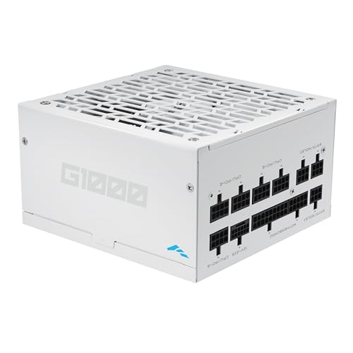 SAMA G1000 1000W フルモジュラー電源 – 80 Plus Gold & Cybenetics プラチナ効率 | ATX 3.1 & PCIe 5.1対応 | 12V-2x6 GPU電源、日本語コンデンサ | RTX50シリーズ対応 – ホワイト G1000-WHGFF001-US