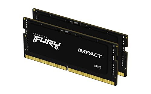 KINGSTON FURY Impact 32GB (2x16GB) 5600MT/s DDR5 CL40 ノートパソコンメモリーキット 2個入り | 低消費電力 Intel XMP 3.0 プラグアンドプレイ KF556S40IBK2-32