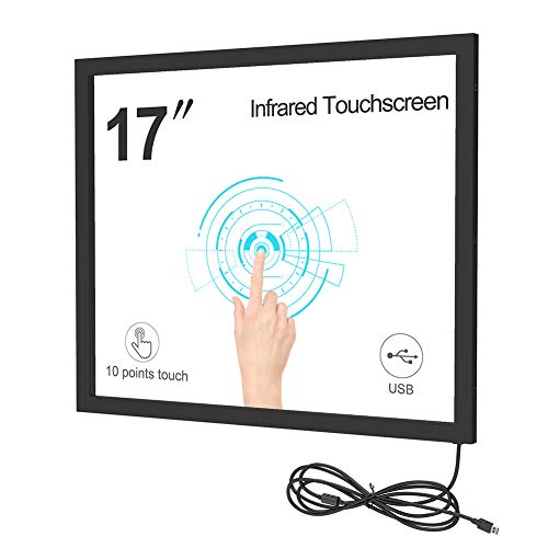 GreenTouch 10ポイント 17インチ赤外線タッチフレーム、赤外線タッチスクリーンパネルオーバーレイキット、USBプラグアンドプレイ付き… GT-TM170