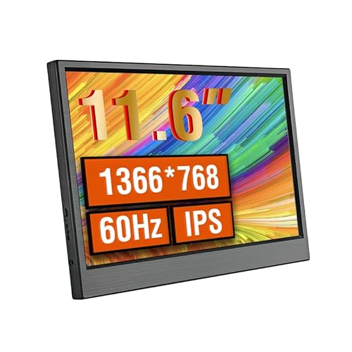 Anmite ポータブルモニター 11.6インチ IPS PC omputer ゲーミングディスプレイ 768P ノートパソコン モニター USB TPYE-C HDMI コンピューター ディスプレイ HDR カバー Mac 電話 Xbox Switch PS5-S1 デスクに最適 A116W02