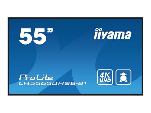 iiyama 139.0cm(55インチ) LH5565UHSB-B1 16:9 2xHDMI+DP+2xUSB IPS 小売(Speditionsversand)。