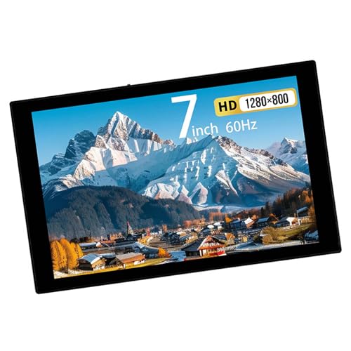 Stebcece ダブルスクリーン 7 インチ LCD ディスプレイ画面 1280x800 の解像度で効率的なワークフローを最適化複数のタスクの外部モニター
