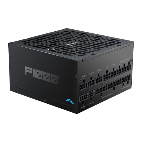 SAMA P1000 1000W プラチナ電源 – フルモジュラー ATX 3.1 PSU | PCIe 5.1 & 12V-2x6対応 | 80 Plus & Cybenetics プラチナ効率 | ゼロ RPM 低ノイズ | 超静音 140mm FDBファン – ブラック P1000-BKPFF001-US