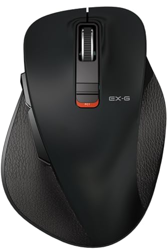ELECOM エレコム ワイヤレスマウス Bluetooth EX-G 握りの極み 静音設計 5ボタン Lサイズ ブラック M-XGL15BBSBK