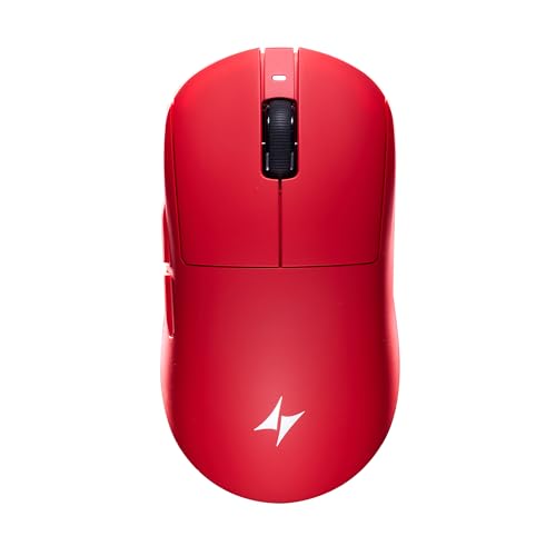 ATK A9 Ultimate Wireless Gaming Mouse, PAW3950 Ultra Sensor, DPI up to 42,000, 55g Lightweight, 8K Polling, 800 Hr Battery Life, 5 Programmable Buttons, Dual-Mode 2.4G/Wired - Red Dragonfly A9