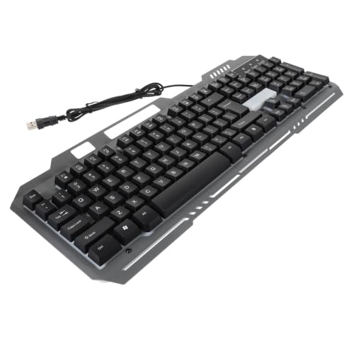 Hemobllo 黒色ABS素材採用の発光ゲーミングキーボード 角度調整機能防水性能付き ゲームやオフィス作業に最適なコンピューターサプライ 1個 2LEYK48
