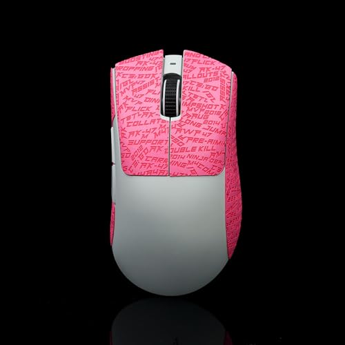 Hokeyio BTL マウスグリップテープ Razer Deathadder V3 Pro用 プロ仕様 ノンスリップ 吸着 汗に強い EVA ホワイト パープル 0.5mm AA0244-CS letterPink