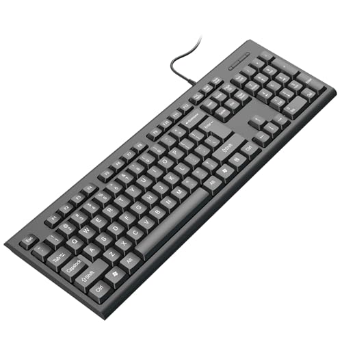 Jazuaiao 104 キー USB コード付きキーボード ゲームキーボード メカニカルセンセーション メンブレンキーボード ラップトップコンピュータ用 旅行に優しい