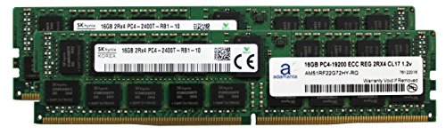 Adamanta 32GB (2x16GB) サーバーメモリアップグレード互換性 Dell PowerEdge M630 Hynix オリジナル DDR4 2400MHZ PC4-19200 ECC 登録チップ 2Rx4 CL17 1.2v DRAM RAM AM51RF22G72HY-RQ