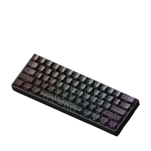 WBBdaHAmj USB 有線ホットスワップ着脱式メカニカルゲーミングキーボード K61 対応(Black contour lines) WBBdaHAmj123