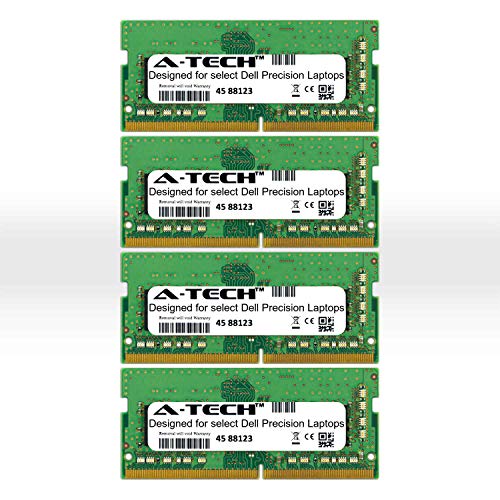 A-Tech 32GB キット (4 x 8GB) Dell Precision 7000 Series 7510 7520 7710 7720 7530 7730 M7510 M7520 M7710 M7720 M7530 M7730 2400Mhz用 DDR4モバイルワーク。 ステーションノートパソコン&ノートブックメモリRAMモジュール。