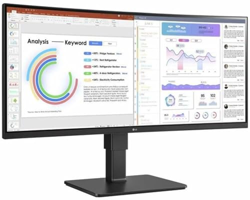 LG 34IN LG モニター 3440X1440 カーブ 21:9 IPS HDMI 2.0 (2) DP 1.4 USB Type-C 34BQ77QE-B