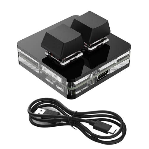 NifyHoomt 人間工学に基づいた 2 キーメカニカルゲーミングキーボード小型 USB プログラマブルキーパッドカラーバックライト付きデザイナーのための LZ495-260615