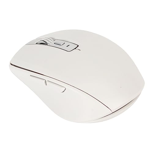 JianVryzl ゲーミングマウス、デュアルモード接続 2400 DPI 3D スクロールホイール 12 RGB 照明ワイヤレスマウス OS X (白)