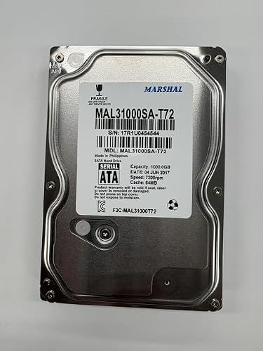 MARSHAL MAL31000SA-T72 ハードディスク MARSHAL 3.5インチ 新品（2017年製造） 未使用ですが品質確認の為エージング確認をしております