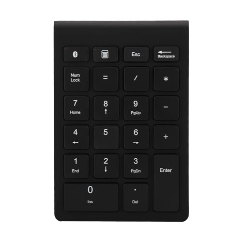QANYEGN BT304 22 キーテンキー、Bluetooth 5.0 キーボード、ラップトップ用ポータブル財務会計キーボード (バッテリーなしで出荷) (Black) QANYEGNxriqg17onm-11