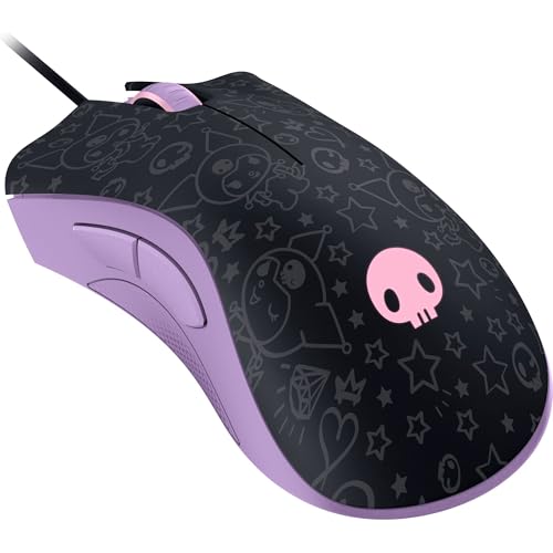 Razer DeathAdder エッセンシャル 人間工学に基づいた有線ゲーミングマウス – 6400 DPI 光学センサー、5つのプログラム可能なボタン、メカニカルスイッチ、ゴム製サイドグリップ – クロミエディション RZ01-03851500-R3US