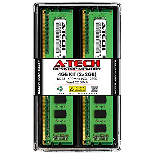 A-Tech 4GB キット (2x2GB) RAM Acer Aspire X1470用 | DDR3 1600MHz PC3-12800 DIMM 240ピン ノンECC UDIMM メモリアップグレード