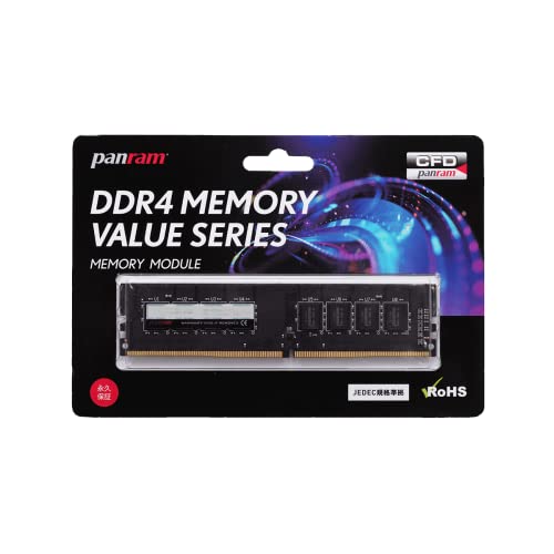 シー・エフ・デー販売 CFD販売 Panram デスクトップPC用 メモリ DDR4-2400 (PC4-19200) 4GB×1枚 288pin DIMM 無期限保証 相性保証 D4U2400PS-4GC17