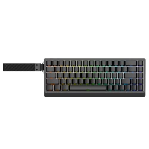 IROK ND68 68キー 有線磁気スイッチキーボード 0.005MM RT精度、8KHZポーリングレート/レイテンシー 0.125MS/256KHZ シングルキースキャンレート/ARGB、ホットスワップ可能、ガスケット構造ゲーミングキーボード(ブラック)