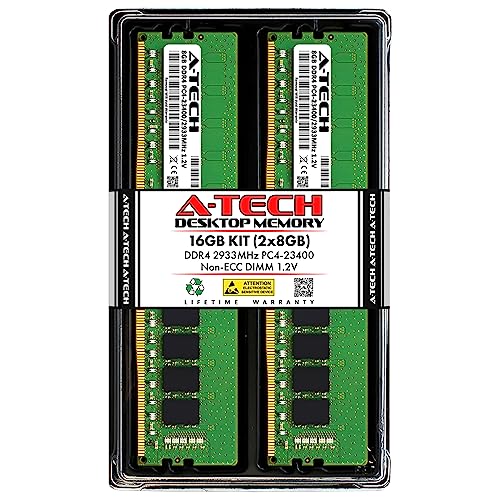 A-Tech 16GB キット (2x8GB) RAM Dell Alienware Aurora R11 ゲーミングデスクトップ用 | DDR4 2933MHz PC4-23400 DIMM 1.2V 288ピン ノンECC UDIMM メモリアップグレード