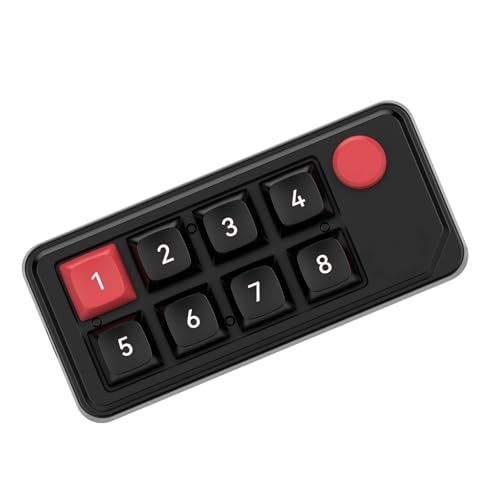 ZYHARUKO マクロ機能とワークフロー用ケーブルを備えたコンパクトなカスタマイズ可能な 8 キー キーボードポータブル テンキー キーボード