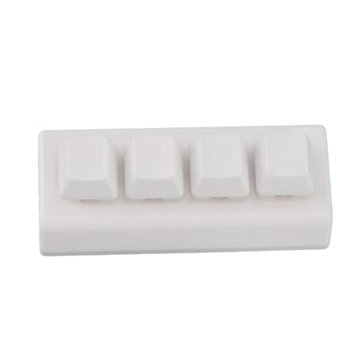 Liituker 4キー プログラマブルキーパッド レッドスイッチ Ctrl C V Enter ミニメカニカルキーボード NKROをサポート ゲームオフィス用 ホワイト B 500443508A4