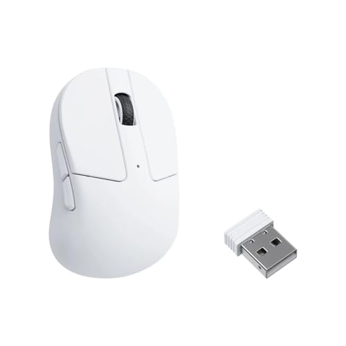 Keychron キークロン M4 ワイヤレスマウス 有線 / Bluetooth 5.1 / 2.4GHz ワイヤレス対応 ホワイト M4-A3