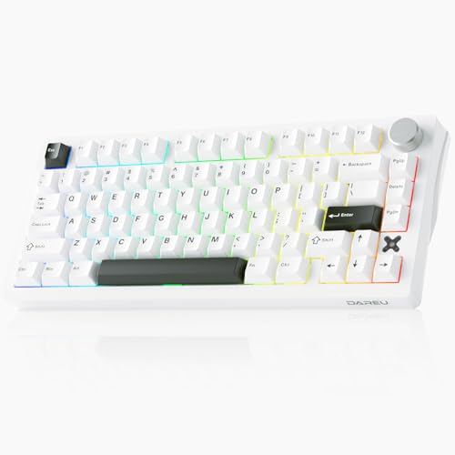 DAREU FLEX75 無線 ゲーミングキーボード テンキーレス メカニカルキーボード 白/ホワイト