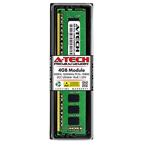 A-Tech 4GB RAM ASUS ラックサーバー RS100-E7/PI2、RS300-E7/RS4、RS500A-X6/PS4、RS500-E7/PS4、RS926-E7/RS8 | DDR3 1600MHz PC3L-12800 ECC-UDIMM 1Rx8 1Rx8 1。 .35V EC。 C Unbuffered Server Memory アップグレード。 ASM487