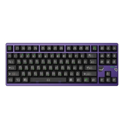 ATK x QK Hex80 HE 磁気ゲーミングキーボード TKL 80% CNCアルミ ホール効果Tiスイッチ 8kHzポーリング ラピッドトリガー RGBバックライト パープル