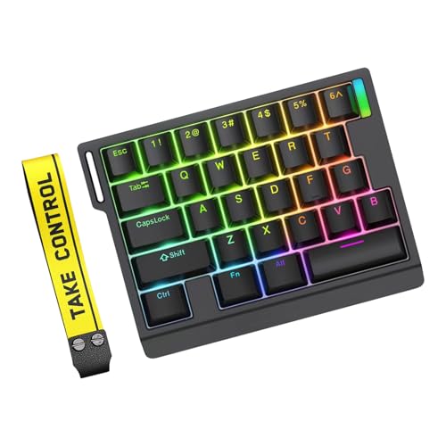 ZYHARUKO メカニカルキーボード ホットスワップ可能 ゲーミングバックライトスイッチ 片手用