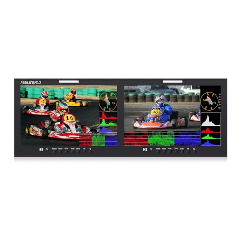 FEELWORLD D101 Plus デュアル 10.1インチ 4RU ラックマウントモニター 4K HDMI SDI 1920x1200IPS D101 PLUS-OF-EU