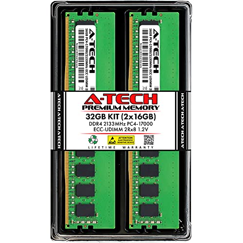 A-Tech 16GB RAM QNAP TS-h686 NAS用 | DDR4 2133MHz PC4-17000 ECC-UDIMM 2Rx8 1.2V 288ピン ECC アンバッファード DIMM メモリアップグレード