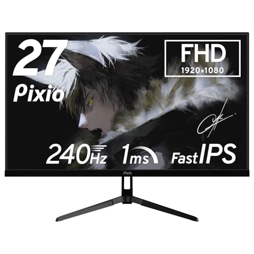 Pixio 【5年保証付き】Pixio PX279 Wave ゲーミングモニター 27インチ 240Hz FHD Fast IPS 黒 ブラック HDR