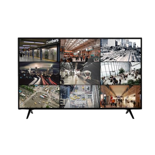 ENS 32インチ監視グレード大型24/7モニター画面、1920x1080 HD、16:9アスペクト比、5ms応答、HDMI、VGA、USB付きLCDモニター、CCTVセキュリティ監視DVR/NVRシステム用に設計