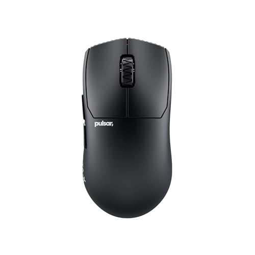 Pulsar Gaming Gears Proシリーズ STA-X ワイヤレスゲーミングマウス 60g 光学スイッチ 32000DPI/750IPS 8K対応 (M, ステルスブラック) PSTX21