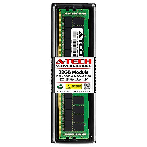 A-Tech 32GB RAM 交換用 Hynix HMA84GR7CJR4N-XN | DDR4 3200MHz PC4-25600 2Rx4 1.2V ECC RDIMM レジスタード 288ピン DIMM メモリモジュール
