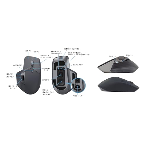 RAPOO 日本正規代理店品 Rapoo MT760L USB無線 Bluetooth接続 リチャージブル ハイブリットマウス 静音 光学式 4000dpi マルチペアリング