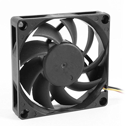ジェネリック 3 Pin 70x15mm 12V DC パーソナルコンピュータコンピューター ケースCPU クーラー クーリング ファン ブラック