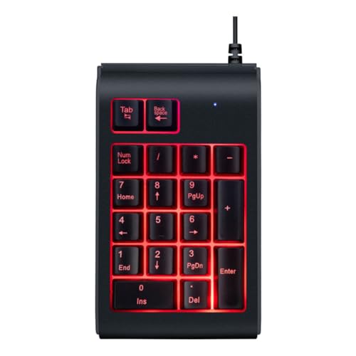 LEDMOMO 黒色のコンパクトゲーミングキーボード 快適なキー操作プラ製素材採用 ポータブル設計会議やその他の活動に最適なシンプルデザインの片手用キーボード CPY4L95