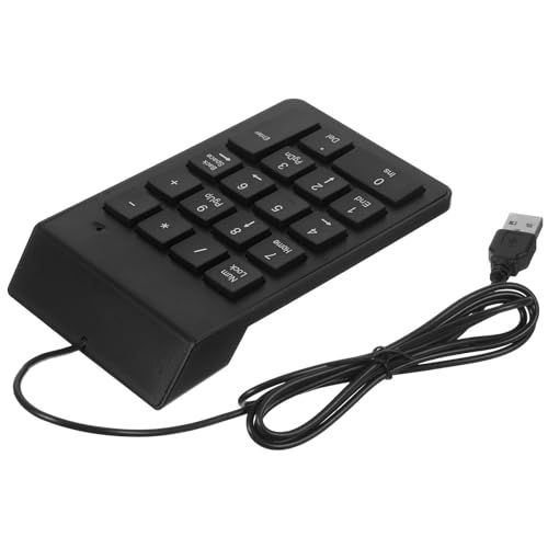 Alasum 黒色プラ製19キーのメカニカルテンキーキーボード ポータブル設計デスクスペース節約 銀行や金融業界向けのノートパソコン用数字キーパッド M510ZY4