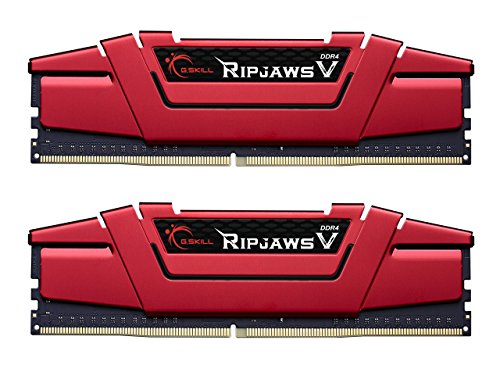 G.SKILL RipjawsVシリーズ DDR4 RAM (XMP) 16GB (2x8GB) 3200MT/s CL16-18-18-38 1.35V Intel AMD デスクトップコンピュータメモリ U-DIMM - レッド (F4-3200C16D-16GVRB)