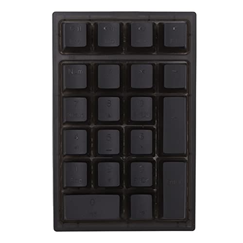 Cozbumor 21キーメカニカル数字キーパッド、RGBカラーバックライト付きイエローシャフトプディングキーキャップ、ポータブル21キーミニ数字パッド、ラップトップユーザー向けの拡張レイアウト、銀行、金融証券 (黒) QX435250829