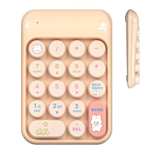 ワイヤレスナン パッド – 18キー カートゥーン 外部テンキー 2.4G接続 | かわいい数字拡張キーボード ノートパソコン PC 財務会計 データ入力 勉強 ゲーム用 URI3H7SPVFLATM9SSU