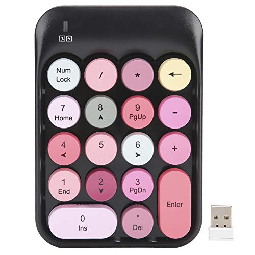 Vikye テンキーキーボード チョコレートキーキャップ 安定した接続 最大10m iOSゲーム用有効制御範囲 (ブラック) Vikye908fkotepd-11